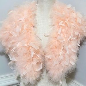 bebe Blush Feather Cape